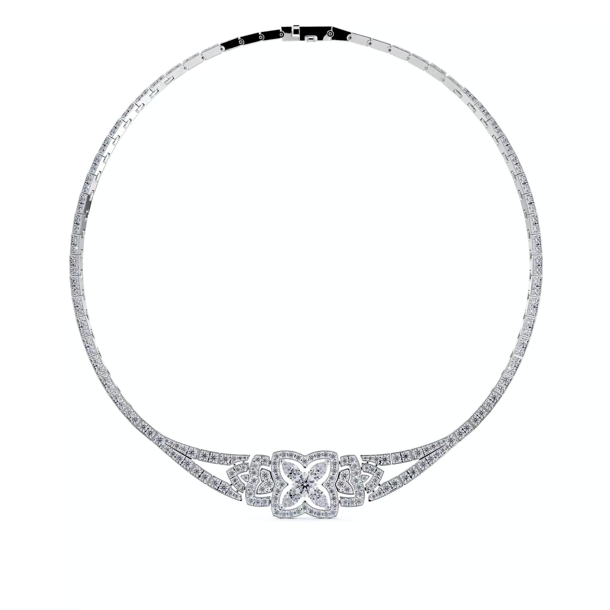 Collier Enchanted Lotus en or blanc, video 1