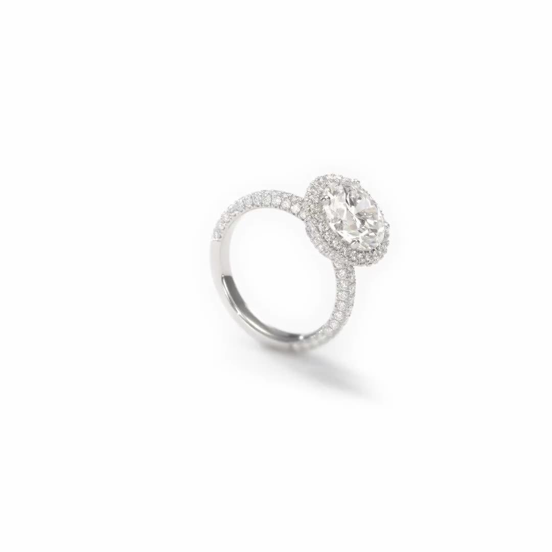 Solitaire Aura diamant taille brillant, video 1