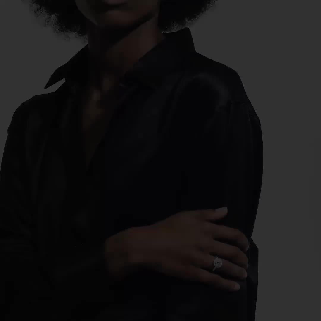 Solitaire Aura diamant taille brillant, video 2