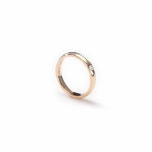 Cartier Love One Diamond Wedding Band Ring 18K Rose Gold Size 50