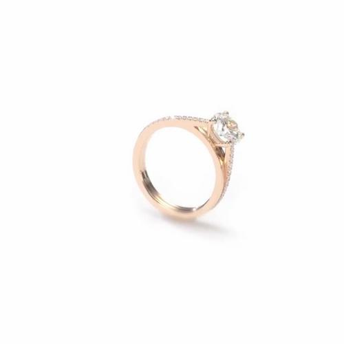 de Beers Jewellers 18kt Rose Gold The Promise Diamond Ring - Pink