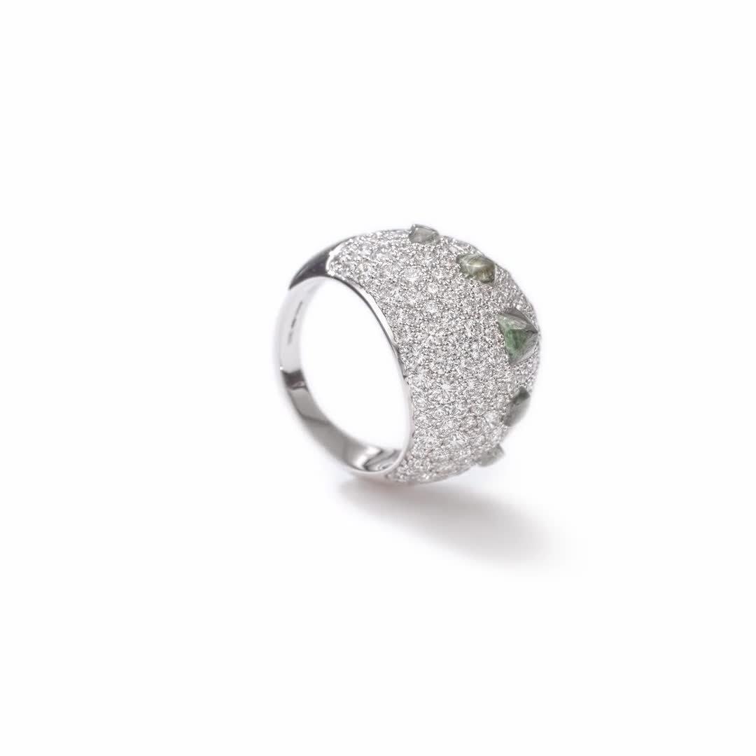 Talisman 白金雞尾酒鉆石戒指, video 2