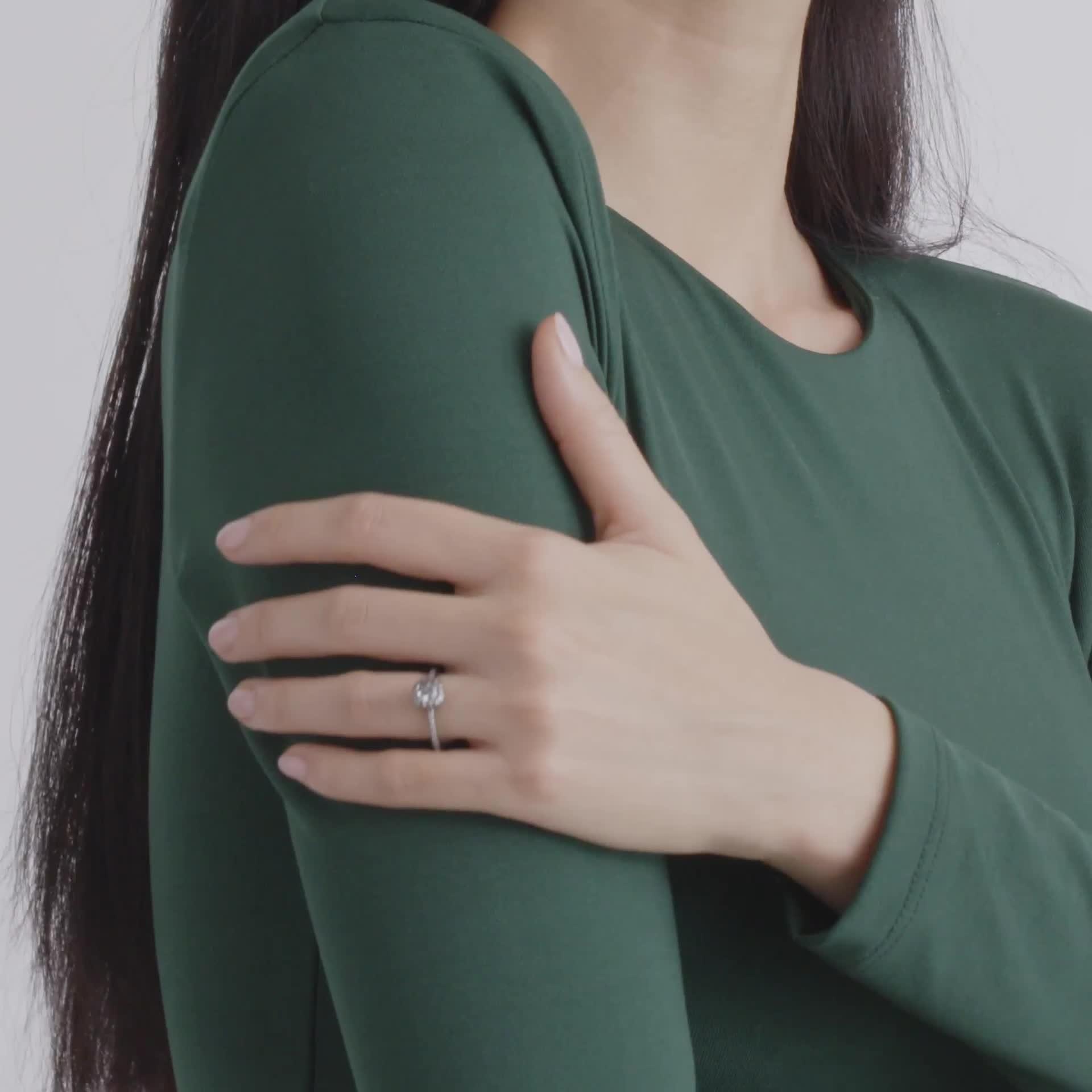 Talisman 疊戴白金黑色鍍銠雷迪恩式切割鉆戒, video 1