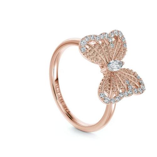 Butterfly rose shop gold ring