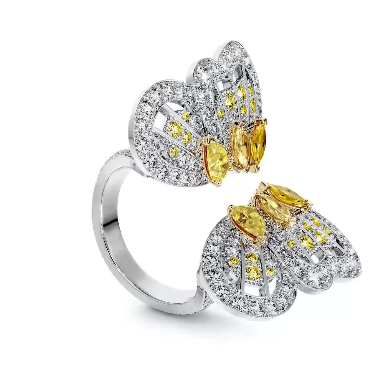 Portraits of Nature butterfly fancy yellow ring, video 1